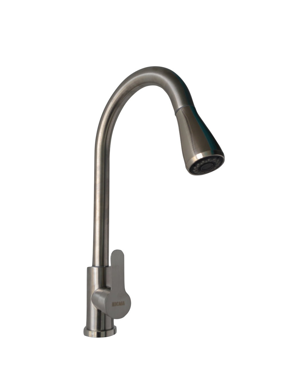 Grifería Cocina Extraíble Plata Satinado Palanca Recta