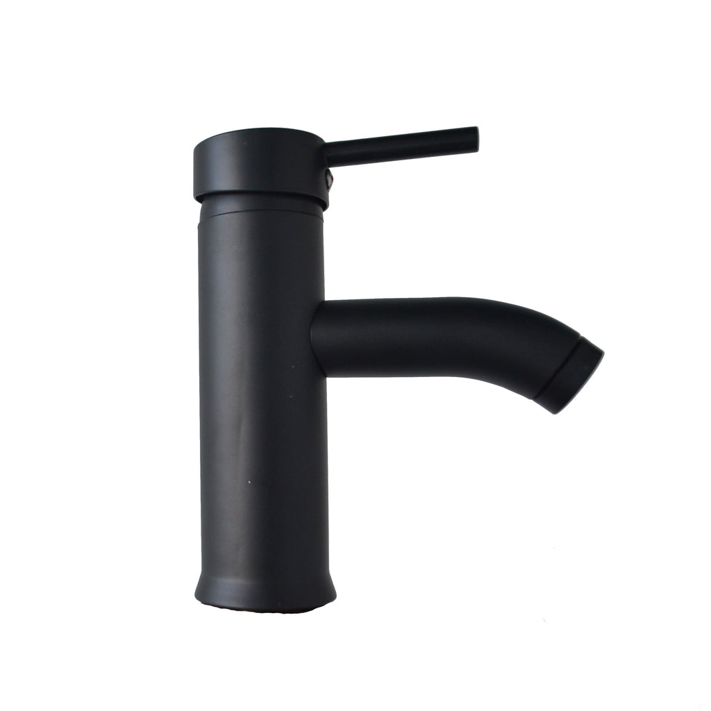 Griferia Tubular Baja Monocontrol Negra