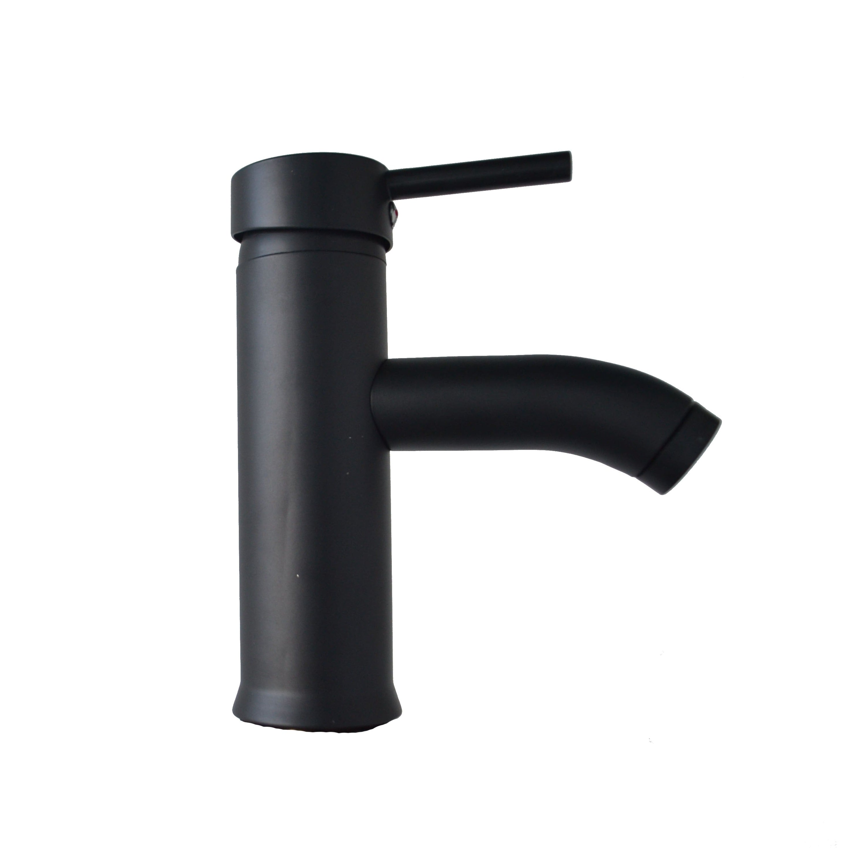 Griferia Tubular Baja Monocontrol Negra