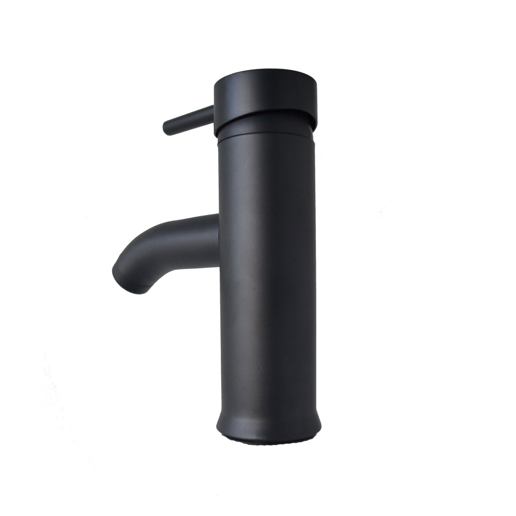 Griferia Tubular Baja Monocontrol Negra