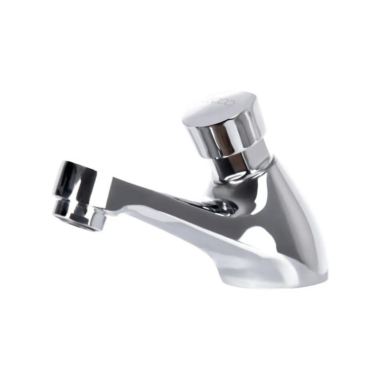 Llave Lavamanos Tipo Push Pesada Cromada