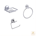 Set de Accesorios Redondo x3 Piezas Plateado