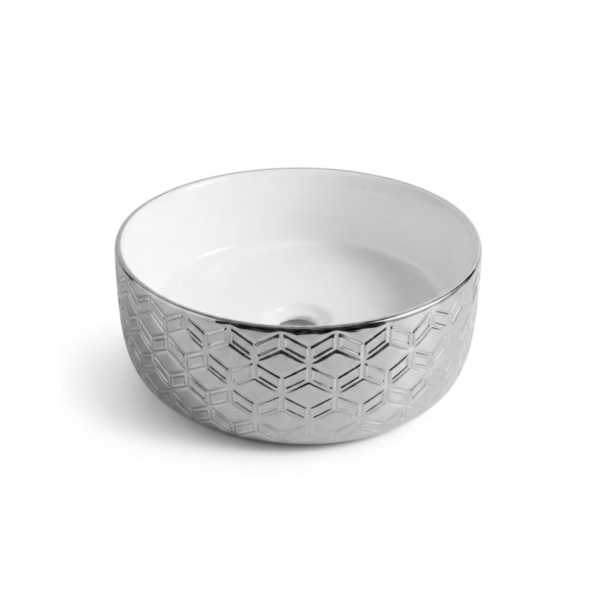 Lavamanos Redondo Plata Sobreponer 36x36x14