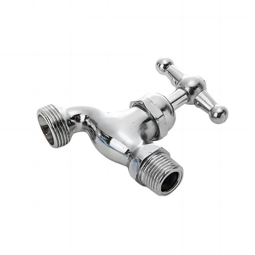 Llave Jardín 1/2 Pulgada Cromo Satín En Zinc