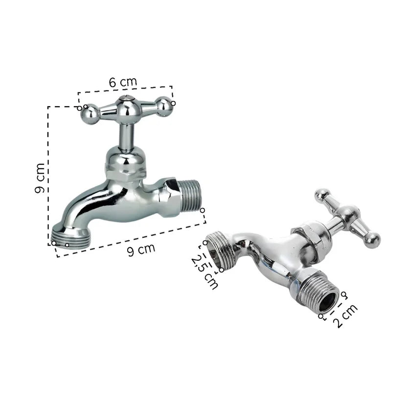 Llave Jardín 1/2 Pulgada Cromo Satín En Zinc