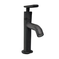 Grifo para Lavabo de Agua Fría Pico Curvo Sencilla Negro